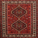 Square Traditional Sienna Brown Persian Rug, tr901