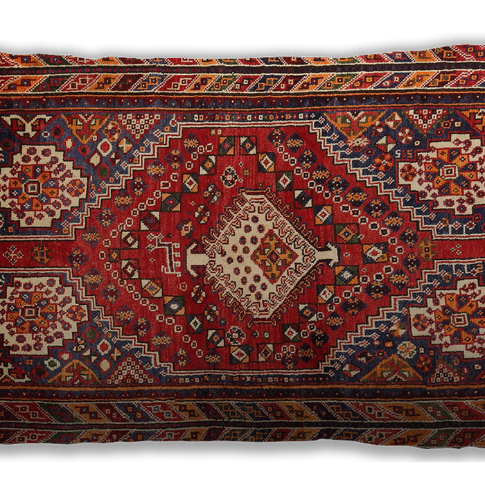 Traditional Classic Rectangular Tomato Red Lumbar Throw Pillow, 13 inch by 19 inch, lbtr902