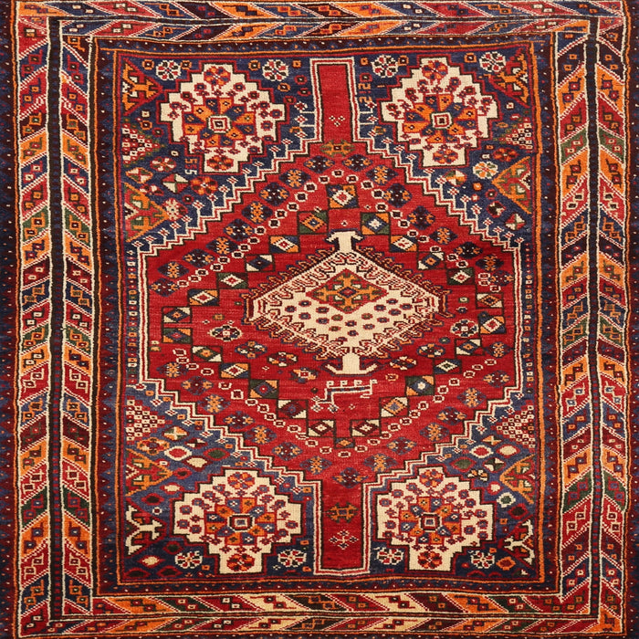 Square Traditional Red Persian Rug, tr902