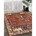 Traditional Saffron Red Animal Rug in Family Room, tr903