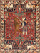 Traditional Saffron Red Animal Rug, tr903