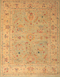 Machine Washable Traditional Orange Rug, wshtr904