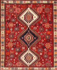 Machine Washable Traditional Copper Red Pink Rug, wshtr906