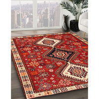 Traditional Copper Red Pink Persian Rug, tr906