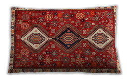 Traditional Classic Rectangular Copper Red Pink Lumbar Throw Pillow, 13 inch by 19 inch, lbtr906