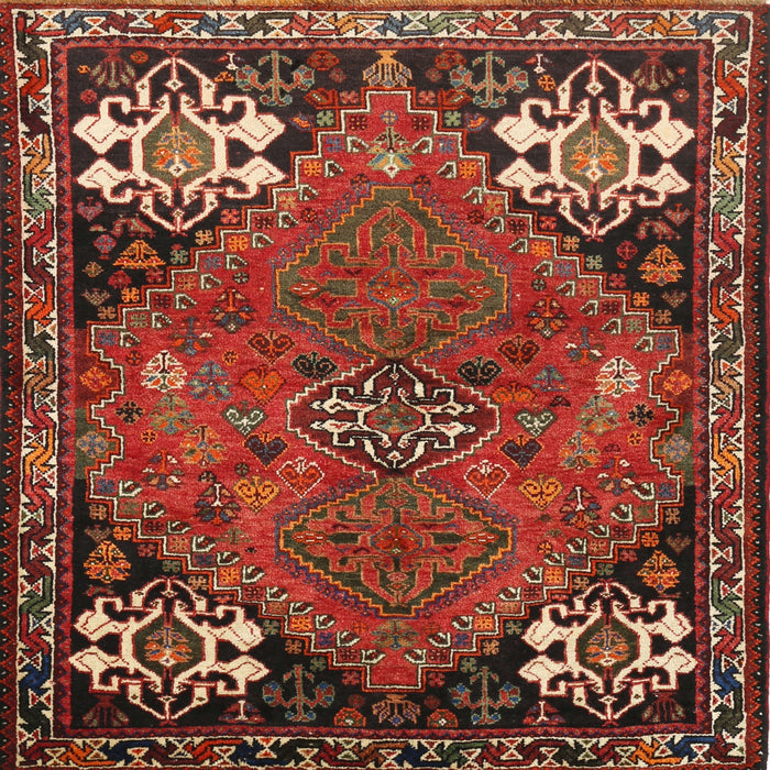 Square Traditional Red Persian Rug, tr907