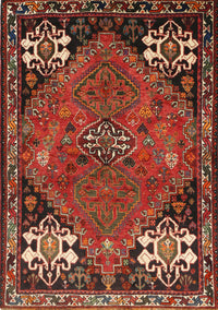 Machine Washable Traditional Tomato Red Rug, wshtr907