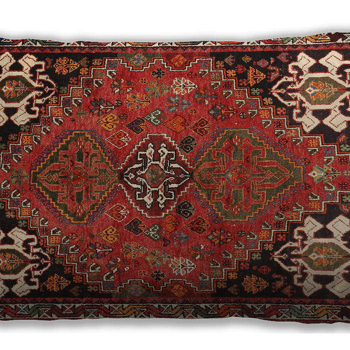 Traditional Classic Rectangular Tomato Red Lumbar Throw Pillow, 13 inch by 19 inch, lbtr907