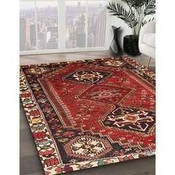 Traditional Red Persian Rug in Family Room, tr908
