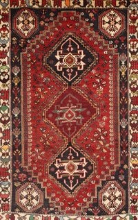 Machine Washable Traditional Tomato Red Rug, wshtr908