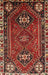 Machine Washable Traditional Tomato Red Rug, wshtr908