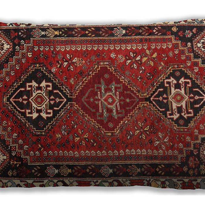 Traditional Classic Rectangular Tomato Red Lumbar Throw Pillow, 13 inch by 19 inch, lbtr908