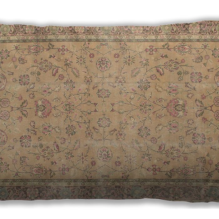 Traditional Classic Rectangular Peru Brown Lumbar Throw Pillow, 13 inch by 19 inch, lbtr909