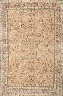 Machine Washable Traditional Peru Brown Rug, wshtr909