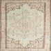 Square Traditional Camel Brown Persian Rug, tr910