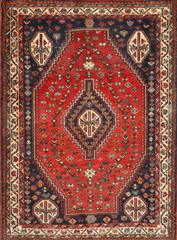 Machine Washable Traditional Tomato Red Rug, wshtr912
