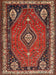 Machine Washable Traditional Tomato Red Rug, wshtr912