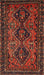 Machine Washable Traditional Chestnut Brown Rug, wshtr913