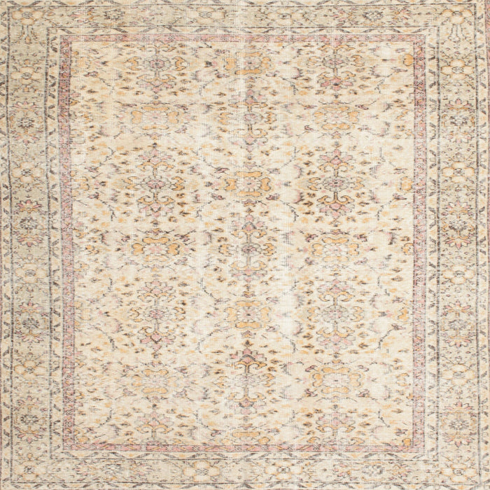 Square Traditional Navajo White Gold Persian Rug, tr914