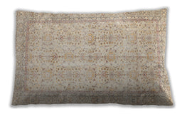 Traditional Classic Rectangular Navajo White Gold Lumbar Throw Pillow, 13 inch by 19 inch, lbtr914