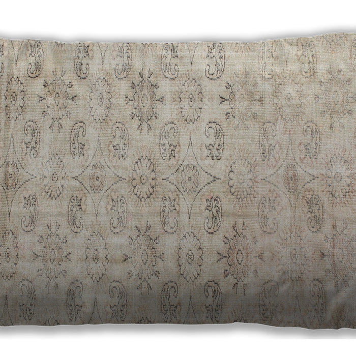 Traditional Classic Rectangular Tan Brown Lumbar Throw Pillow, 13 inch by 19 inch, lbtr916