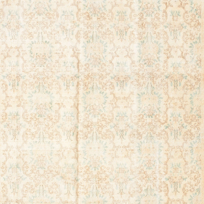 Machine Washable Traditional Deep Peach Orange Rug, wshtr917