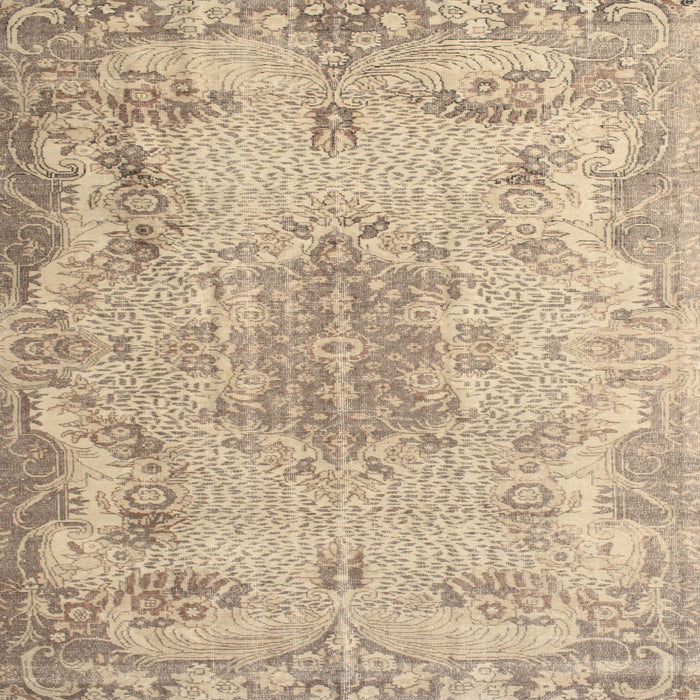 Square Traditional Orange Salmon Pink Persian Rug, tr919