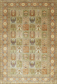 Machine Washable Traditional Light Brown Rug, wshtr91