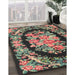 Machine Washable Traditional Bakers Brown Rug in a Family Room, wshtr921
