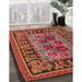 Traditional Gold Brown Persian Rug in Family Room, tr926