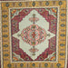 Square Traditional Sienna Brown Persian Rug, tr927