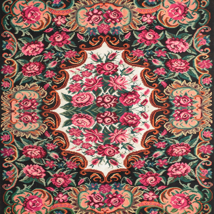 Round Machine Washable Traditional Brown Rug, wshtr928