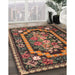 Machine Washable Traditional Orange Brown Rug in a Family Room, wshtr929