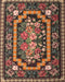 Traditional Orange Brown Medallion Rug, tr929