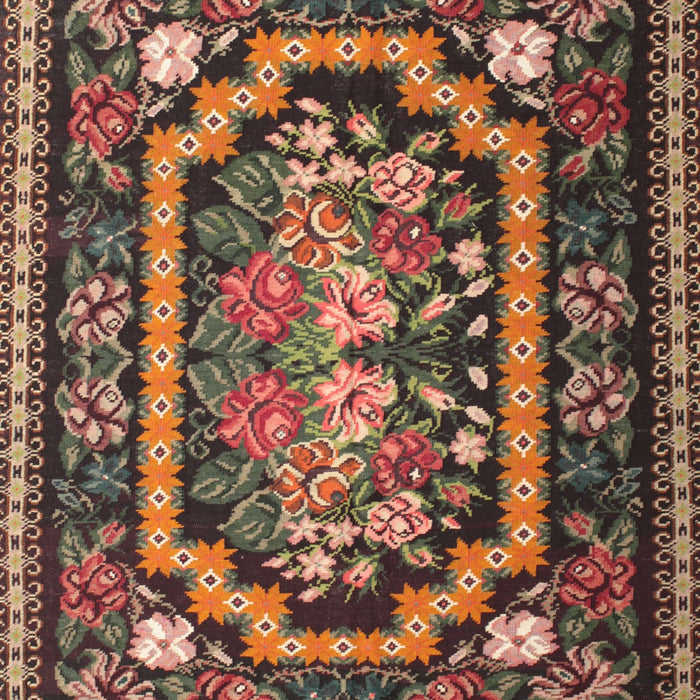 Traditional Orange Brown Medallion Rug, tr929