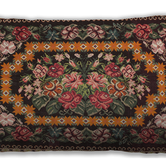 Traditional Classic Rectangular Orange Brown Lumbar Throw Pillow, 13 inch by 19 inch, lbtr929