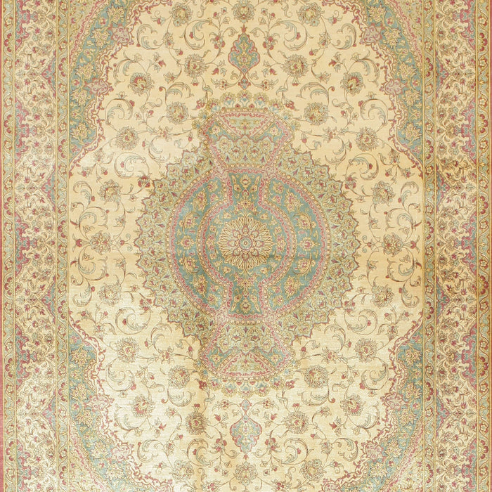 Traditional Brown Gold Medallion Rug, tr92