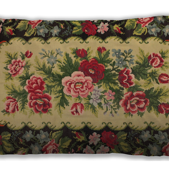 Traditional Classic Rectangular Red Brown Lumbar Throw Pillow, 13 inch by 19 inch, lbtr932
