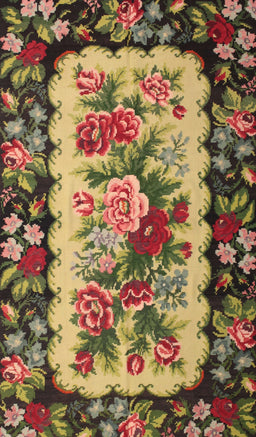 Machine Washable Traditional Red Brown Rug, wshtr932