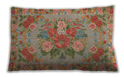 Traditional Classic Rectangular Red Lumbar Throw Pillow, 13 inch by 19 inch, lbtr933