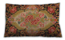 Traditional Classic Rectangular Golden Gold Lumbar Throw Pillow, 13 inch by 19 inch, lbtr934