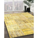 Machine Washable Traditional Chrome Gold Yellow Rug in a Family Room, wshtr935