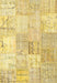 Machine Washable Traditional Chrome Gold Yellow Rug, wshtr935