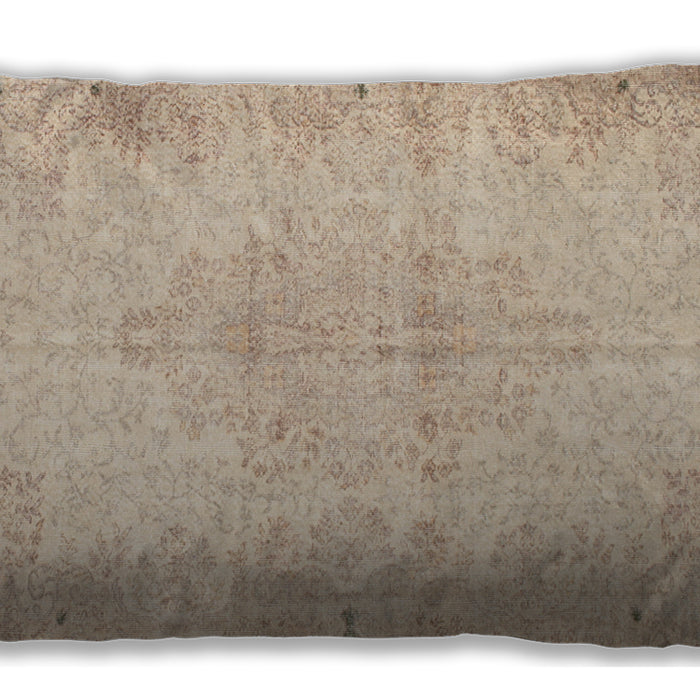 Traditional Classic Rectangular Deep Peach Orange Lumbar Throw Pillow, 13 inch by 19 inch, lbtr937