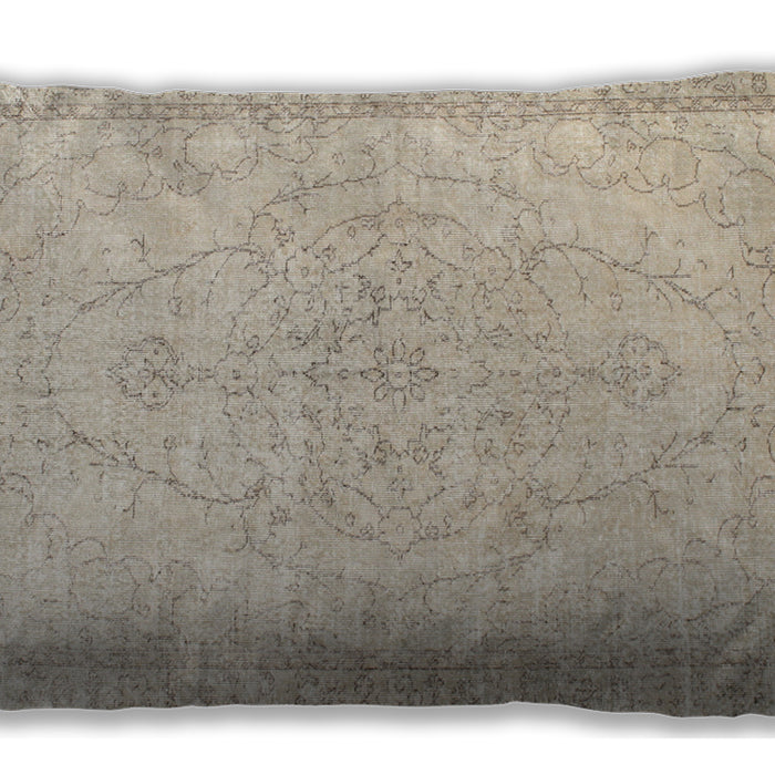 Traditional Classic Rectangular Light French Beige Brown Lumbar Throw Pillow, 13 inch by 19 inch, lbtr938