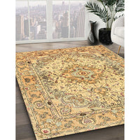 Traditional Chrome Gold Yellow Persian Rug, tr939