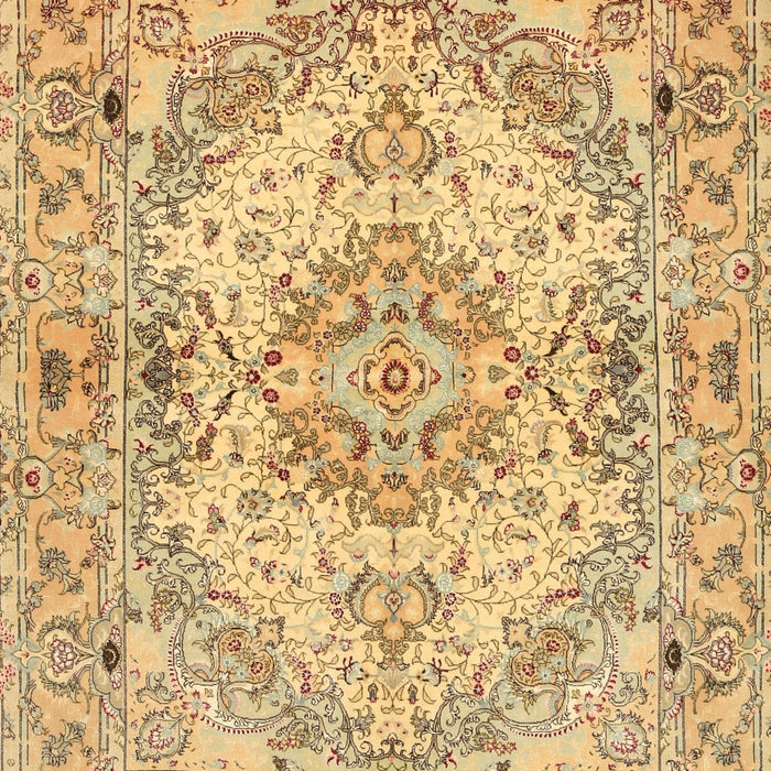 Traditional Chrome Gold Yellow Persian Rug, tr939