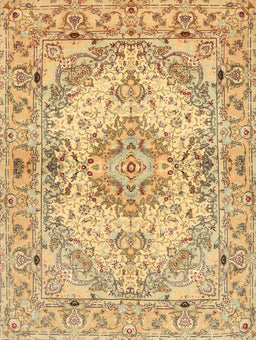 Machine Washable Traditional Chrome Gold Yellow Rug, wshtr939