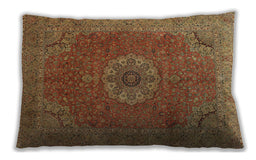 Traditional Classic Rectangular Mahogany Brown Lumbar Throw Pillow, 13 inch by 19 inch, lbtr93