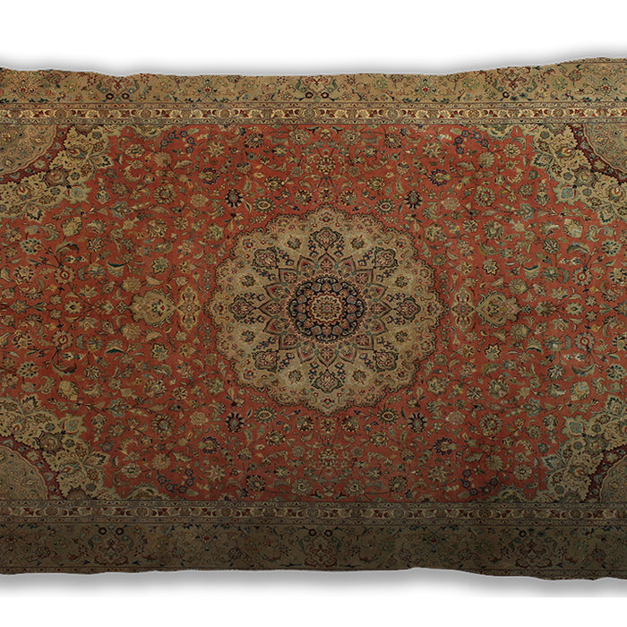 Traditional Classic Rectangular Mahogany Brown Lumbar Throw Pillow, 13 inch by 19 inch, lbtr93
